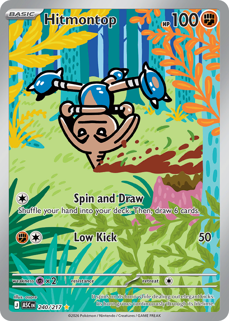 Hitmontop 240/217 - Illustration Rare - Ascended Heroes - Near Mint Pokemon Card