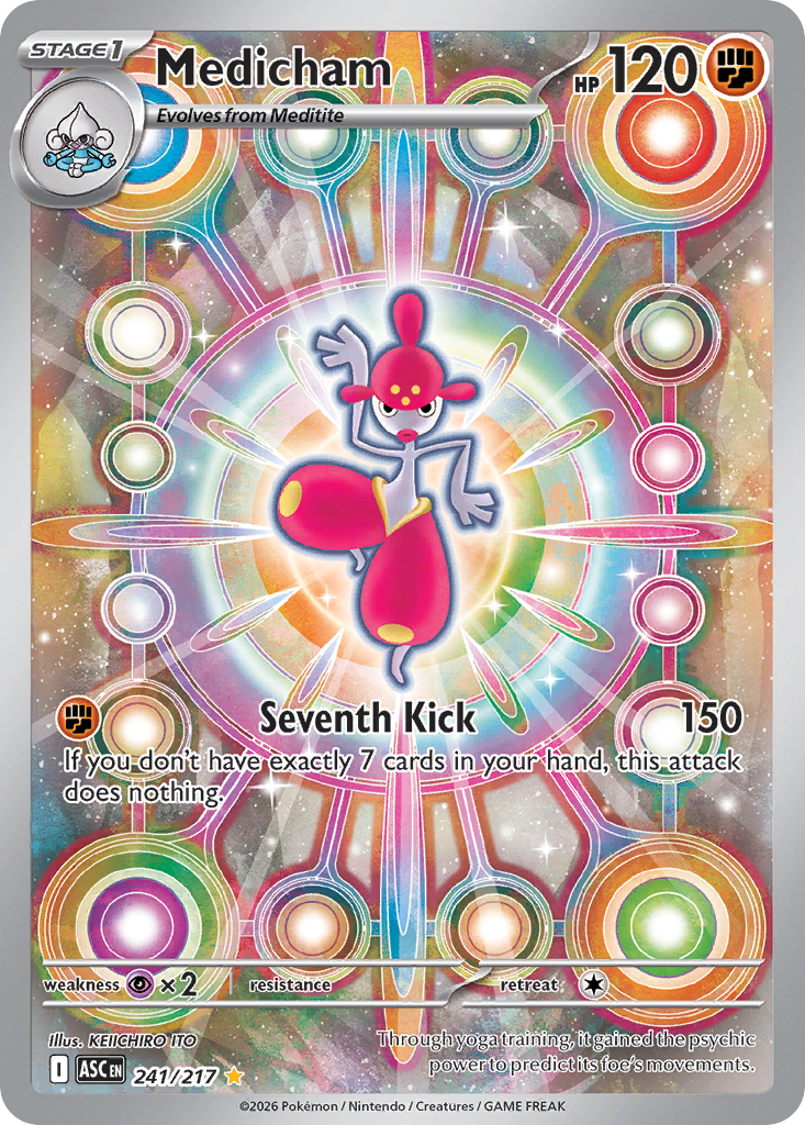 Medicham 241/217 - Illustration Rare - Ascended Heroes - Near Mint Pokemon Card