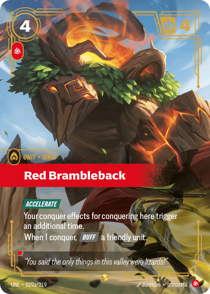 Red Brambleback UNL-029a - Alternate Art - Unleashed - Near Mint Riftbound Card