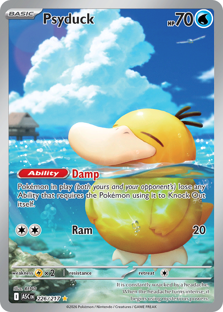 Psyduck 226/217 - Illustration Rare - Ascended Heroes - Near Mint Pokemon Card