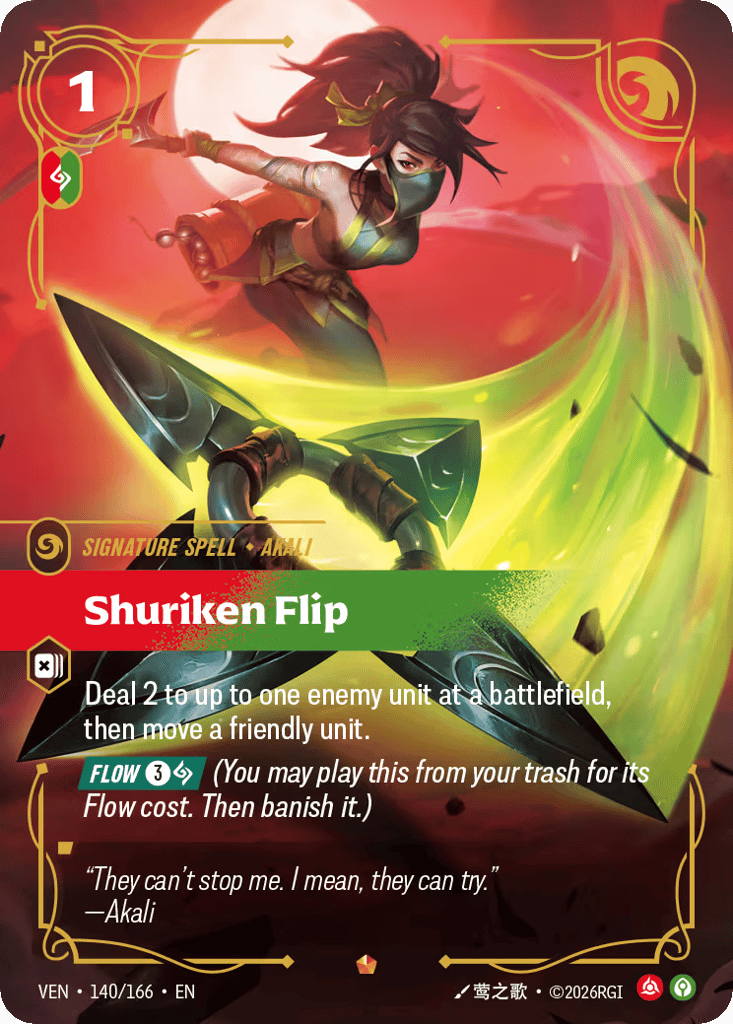 Shuriken Flip VEN-140 - Epic - Vendetta - Near Mint Riftbound Card