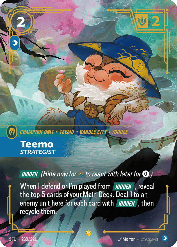 Teemo - Strategist SFD-230 - Overnumbered - Spiritforged - Near Mint Riftbound Card