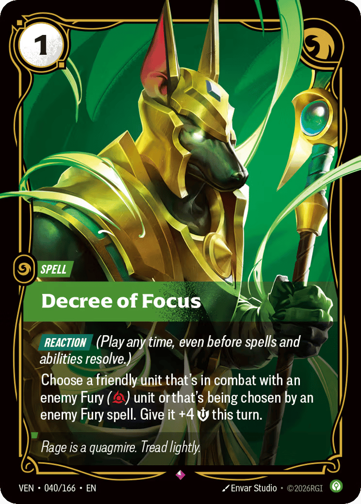 Decree of Focus VEN-040 - Rare - Vendetta - Near Mint Riftbound Card