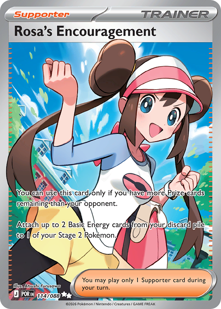 Rosa's Encouragement 114/088 - Full Art - Perfect Order - Near Mint Pokemon Card