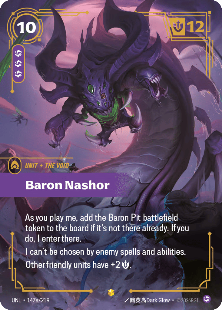 Baron Nashor UNL-147a - Alternate Art - Unleashed - Near Mint Riftbound Card