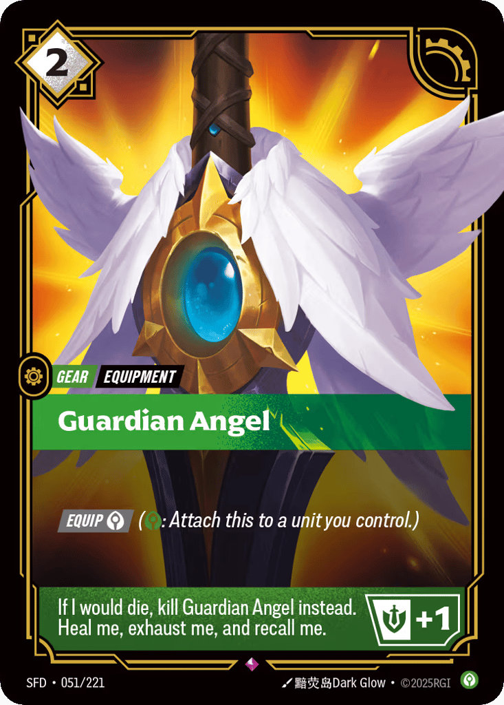 Guardian Angel SFD-051 - Rare - Spiritforged - Near Mint Riftbound Card