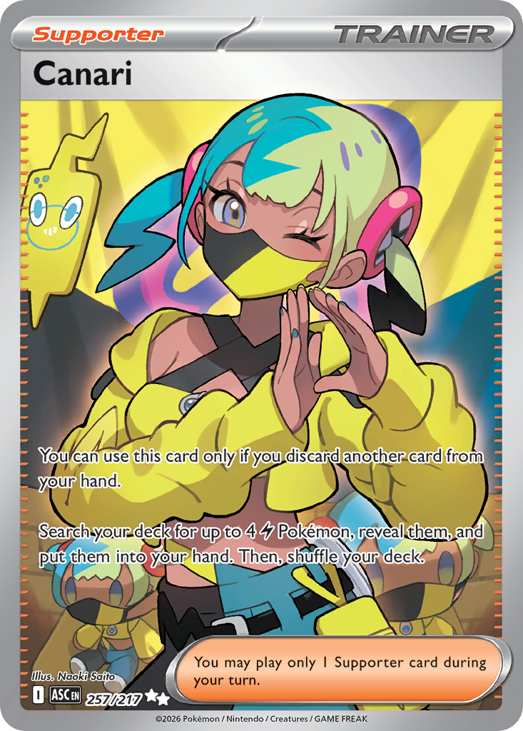 Canari 257/217 - Full Art - Ascended Heroes - Near Mint Pokemon Card