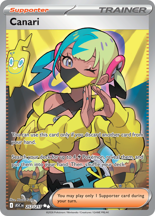 Canari 257/217 - Full Art - Ascended Heroes - Near Mint Pokemon Card