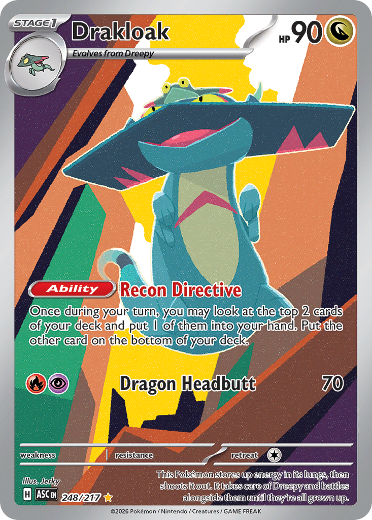 Drakloak 248/217 - Illustration Rare - Ascended Heroes - Near Mint Pokemon Card