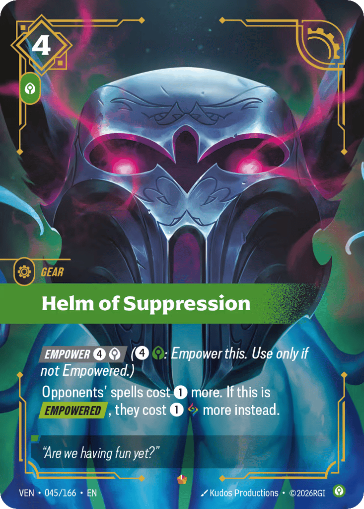 Helm of Suppression VEN-045 - Epic - Vendetta - Near Mint Riftbound Card