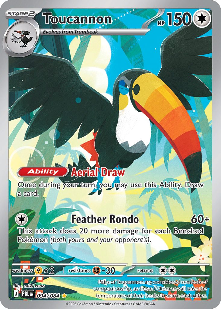 Toucannon 094/084 - Illustration Rare - Pitch Black - Near Mint Pokemon Card