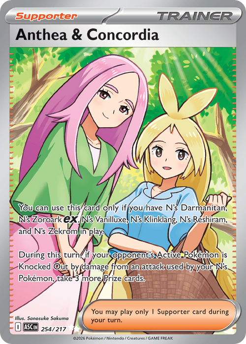 Anthea & Concordia 254/217 - Full Art - Ascended Heroes - Near Mint Pokemon Card