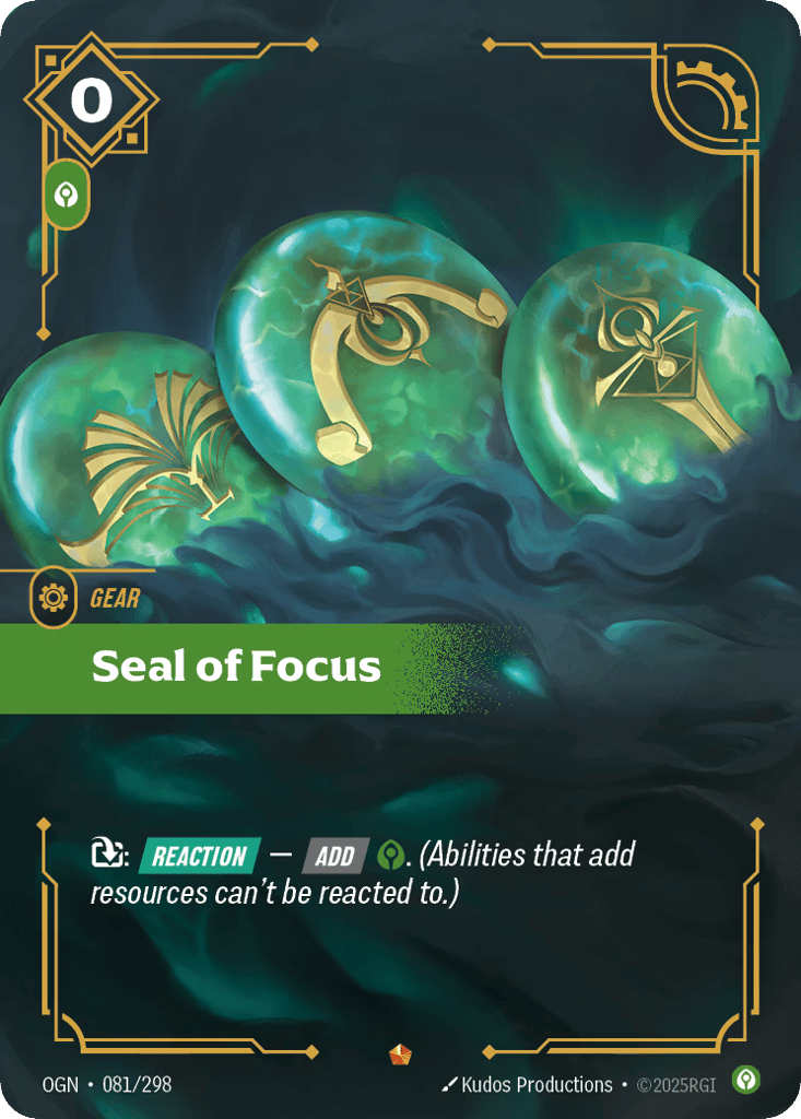 Seal of Focus OGN-081 - Epic - Origins - Near Mint Riftbound Card