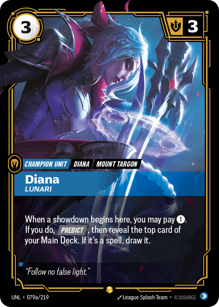 Diana - Lunari UNL-079a - Alternate Art - Unleashed - Near Mint Riftbound Card
