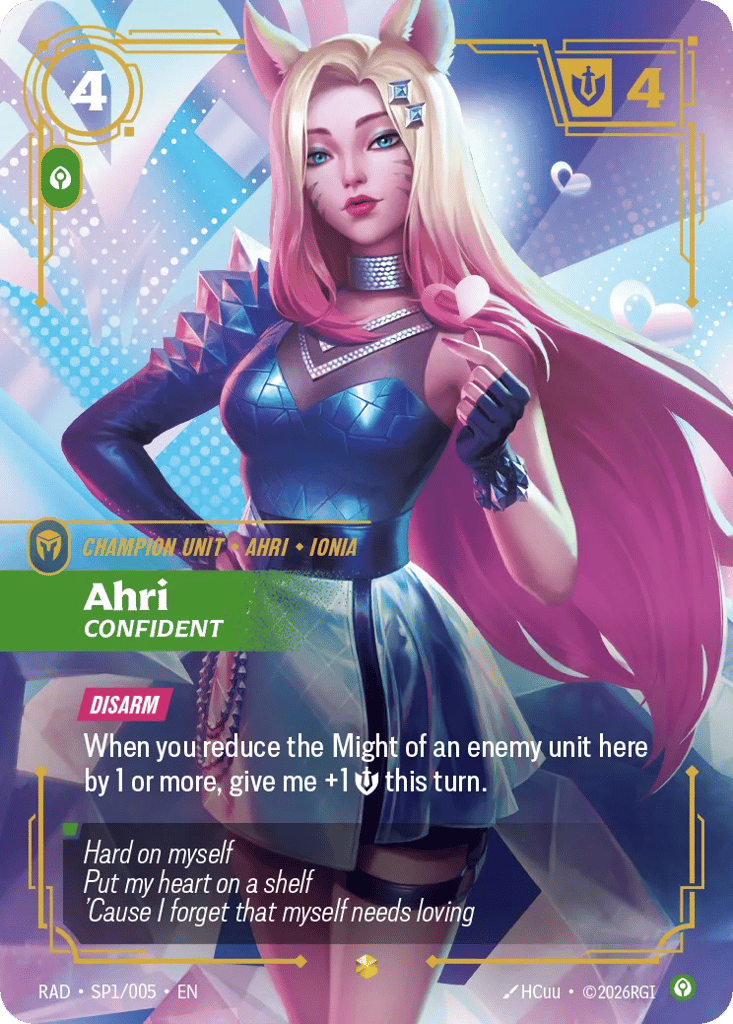 Ahri, Confident RAD-SP1 - Showcase - Radiance - Near Mint Riftbound Card