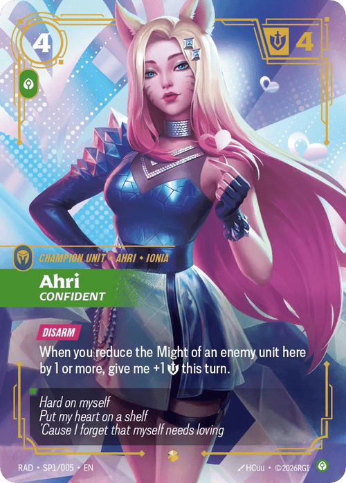 Ahri, Confident RAD-SP1 - Showcase - Radiance - Near Mint Riftbound Card