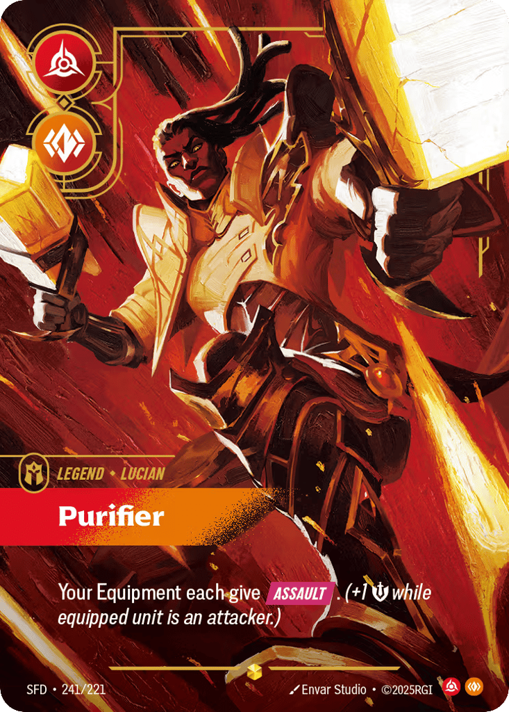 Lucian - Purifier SFD-241 - Overnumbered - Spiritforged - Near Mint Riftbound Card