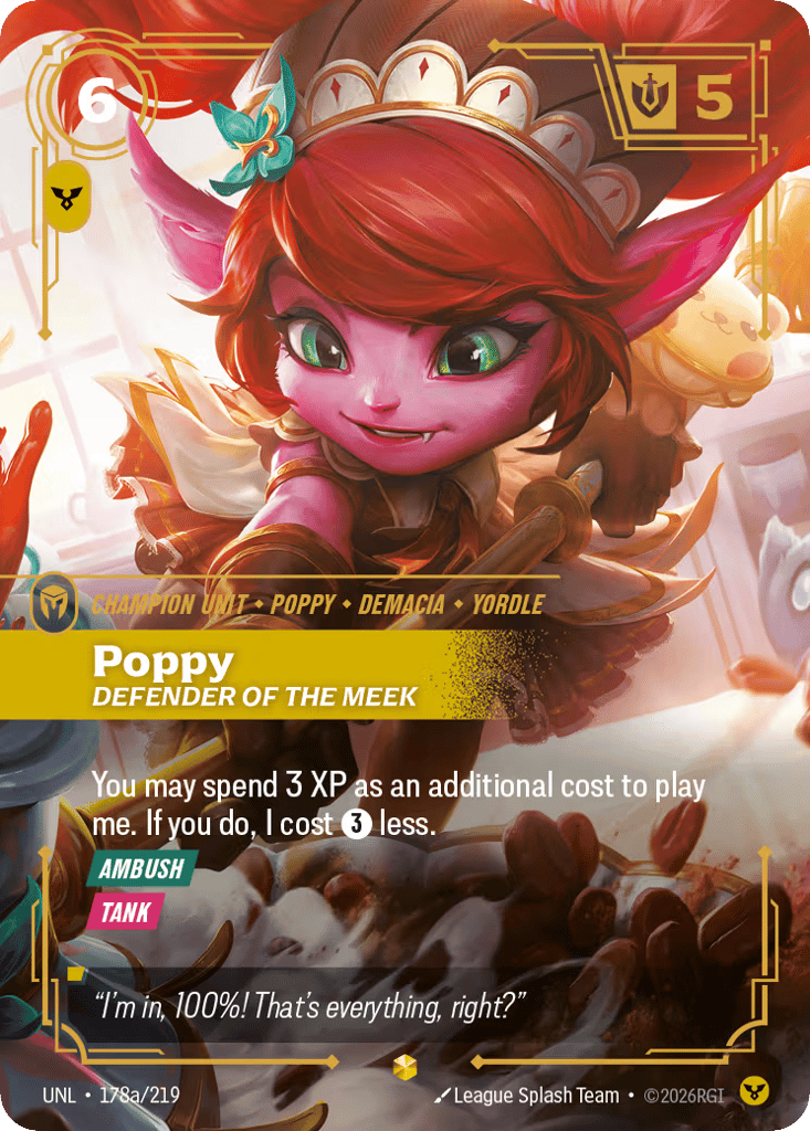Poppy - Defender of the Meek UNL-178a - Alternate Art - Unleashed - Near Mint Riftbound Card