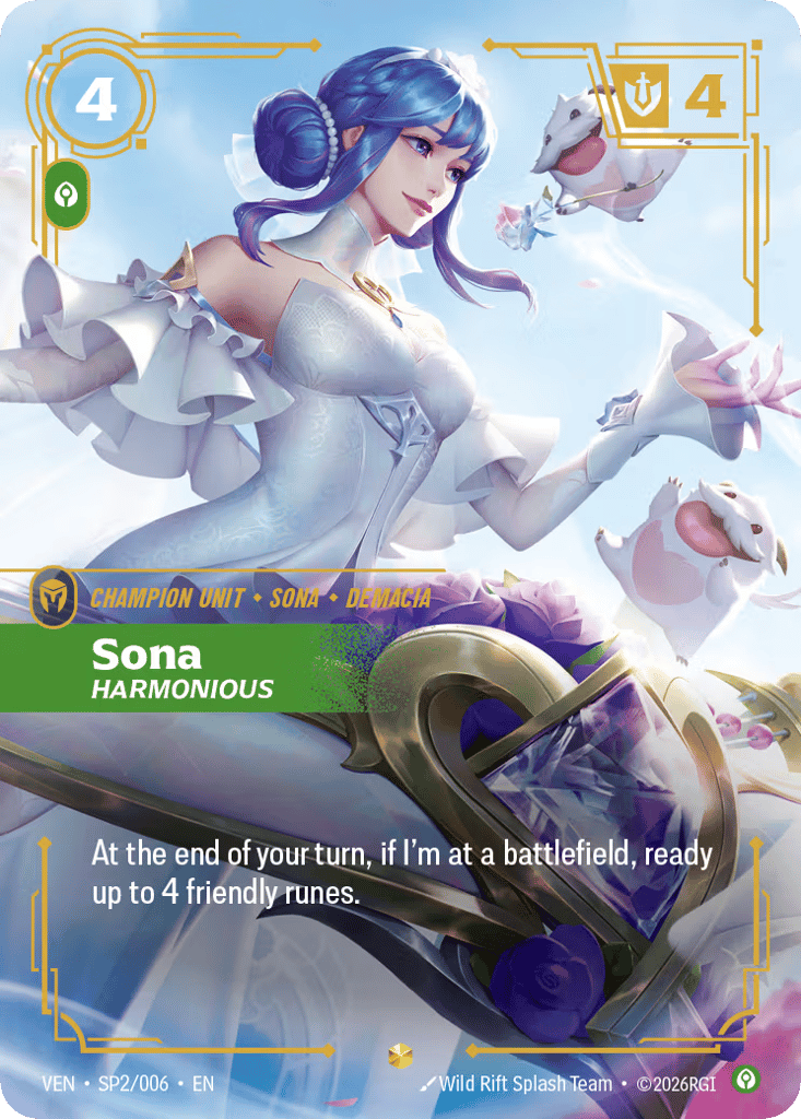 Sona - Harmonious VEN-SP2 - Showcase - Vendetta - Near Mint Riftbound Card